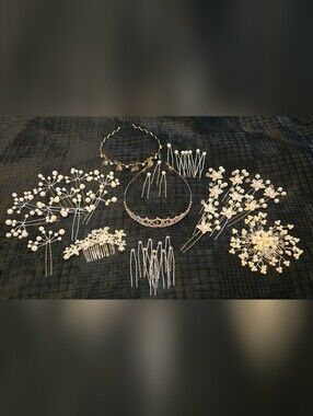 Faux Pearl Wedding Event Hair Accessories 45 Piece Set